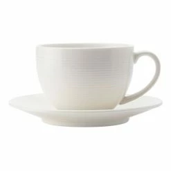 Casa Domani Casual White Evolve Coupe Cup And Saucer
