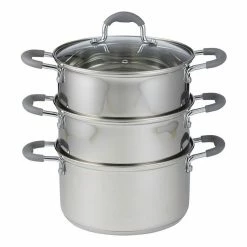 Davis & Waddell Essentials 3 Tier Stainless Steel Steamer Set