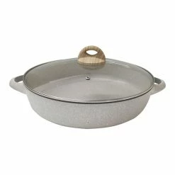 Smith & Nobel White Or Grey Granite Diecast Low Casserole 32cm