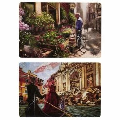 Just Home Romantic Holiday 2 Pack Placemat Set