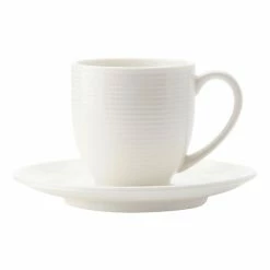 Casa Domani Casual White Evolve Demi Cup And Saucer 100mL