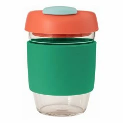 Avanti Go Cup Glass 296ml Green/Coral/Seafoam