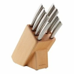 Scanpan 9-Piece Classic Rubberwood Knife Block