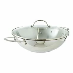 Swiss Diamond Premium Steel Wok With Lid 32cm