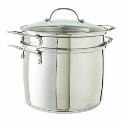 Swiss Diamond Premium Steel Pasta Pot With Lid 24cm