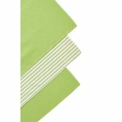 Urbane Home Microfibre 3 Pack Tea Towel Green Stripe