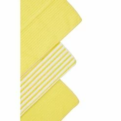 Urbane Home Microfibre 3 Pack Tea Towel Yellow Stripe