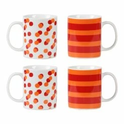 Soren Oceana 4-Piece Mug Set Orange