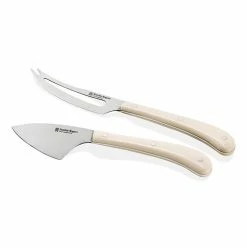 Stanley Rogers Pistol Grip 2-Piece Cheese Knife Set Cream