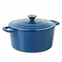 Smith & Nobel Luxe Cast Iron Casserole 5L New Blue