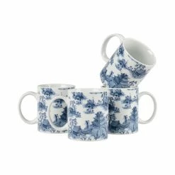 Soren Blue China Mug 4 Pack