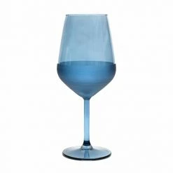 Art Craft Matte 4 Piece Wine Glass Set 490mL Blue