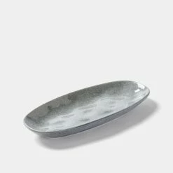 St Clare Oval Platter 28x13cm Reactive Grey