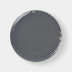 Soren Ribbed Side Plate 21cm Grey