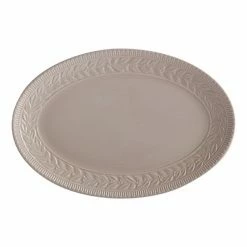 Casa Domani Leccino Oval Platter 45x30cm Sand Gift Boxed